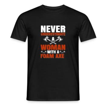 Funny LARP Live Action Role Playing Cosplay - Men's T-Shirt - black - Front - AI Model Male 178 light (178cm)