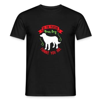 SOYEZ LA PERSONNE QUE VOTRE CHIEN PENSE QUE VOUS ÊTES - T-shirt homme - noir - Devant - AI Model Male 178 light (178cm)