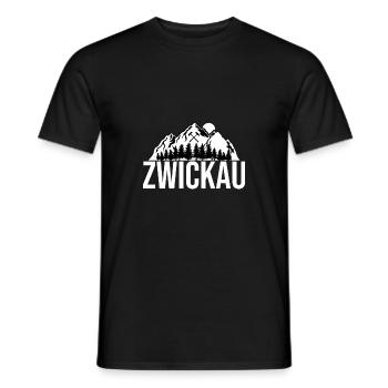 Zwickau Erzgebirge - Männer T-Shirt - Schwarz - Vorne - AI Model Male 178 light (178cm)