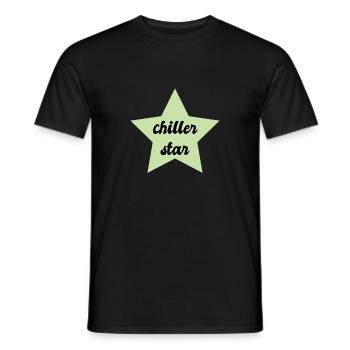 Chiller Star - Männer T-Shirt - Schwarz - Vorne - AI Model Male 178 light (178cm)