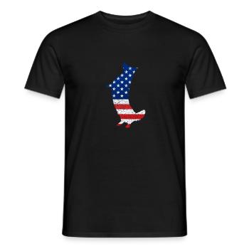 Corgi 4 juillet amoureux des chiens chiot patriotique sur - T-shirt homme - noir - Devant - AI Model Male 178 light (178cm)