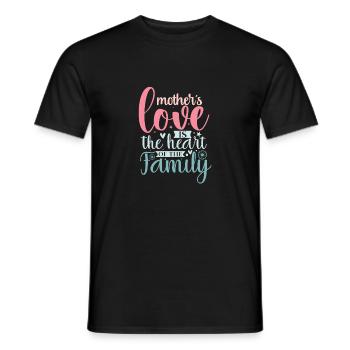 Die Liebe einer Mutter ist das Herz der Familie - Männer T-Shirt - Schwarz - Vorne - AI Model Male 178 light (178cm)