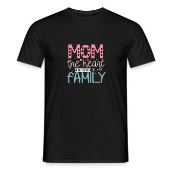 Mama das Herz der Familie - Muttertag - Männer T-Shirt - Schwarz - Vorne - AI Model Male 178 light (178cm)