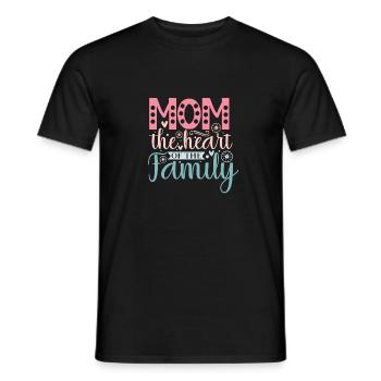 Mama das Herz der Familie - Sweet Mothers Day - Männer T-Shirt - Schwarz - Vorne - AI Model Male 178 light (178cm)