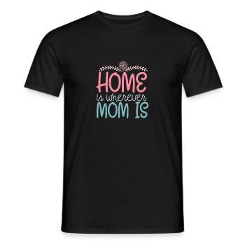 Douce fête des mères - La maison est là où maman est - T-shirt homme - noir - Devant - AI Model Male 178 light (178cm)