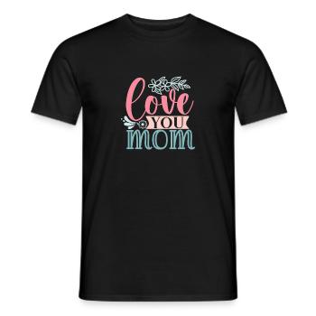 Sweet Simple - Ich liebe Mama - Männer T-Shirt - Schwarz - Vorne - AI Model Male 178 light (178cm)
