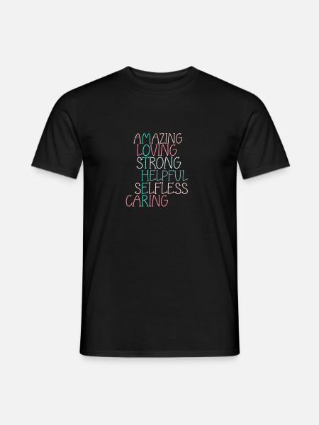 Mors dag søde citater - Mor akronym - Mænd T-shirt - sort