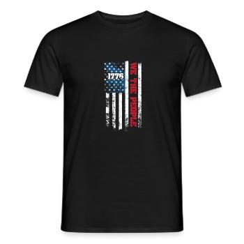 1776 Wir das Volk Patriotisch US-American - Men's T-Shirt - black - Front - AI Model Male 178 light (178cm)