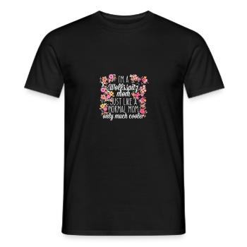 Wolfsspitz Mom - Men's T-Shirt - black - Front - AI Model Male 178 light (178cm)
