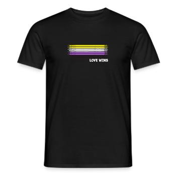 Non Binary Gender Flag Gift - Men's T-Shirt - black - Front - AI Model Male 178 light (178cm)