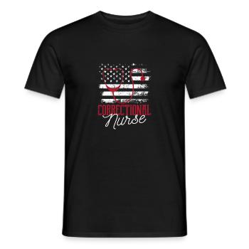 Correctional Nurse American - Men's T-Shirt - black - Front - AI Model Male 178 light (178cm)