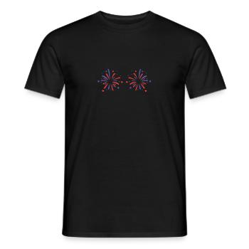 Drôle de feux d’artifice du 4 juillet américains US Patriot - T-shirt homme - noir - Devant - AI Model Male 178 light (178cm)