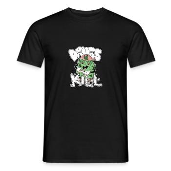 Eine Zigarette drehen - Männer T-Shirt - Schwarz - Vorne - AI Model Male 178 light (178cm)