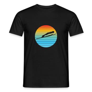 Skispringer Ski Skifliegen Wintersport Skisprung - Männer T-Shirt - Schwarz - Vorne - AI Model Male 178 light (178cm)