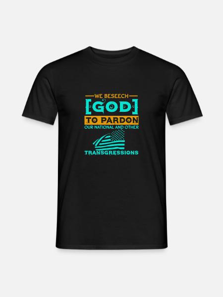 WE BEESEECH GOD THO PARDON - Men's T-Shirt - black