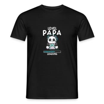 Level PAPA Loading Expectant Father - Men's T-Shirt - black - Front - AI Model Male 178 light (178cm)