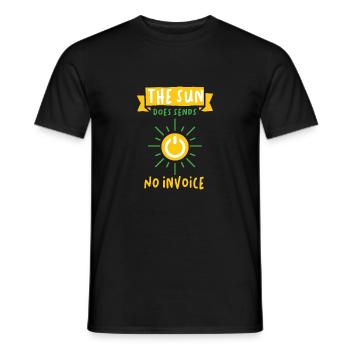Sun does not send bill solar energy solar - Men's T-Shirt - black - Front - AI Model Male 178 light (178cm)