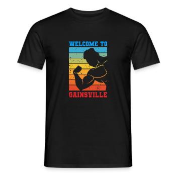 Welcome To Gainsville 01 - Männer T-Shirt - Schwarz - Vorne - AI Model Male 178 light (178cm)