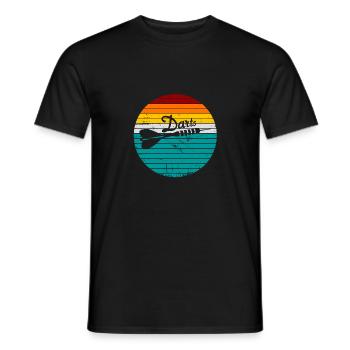 Darts Retro / Design pour les joueurs de fléchettes - T-shirt homme - noir - Devant - AI Model Male 178 light (178cm)