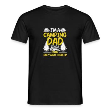 Ich bin ein Camping Dad wie ein normaler Daddy - Männer T-Shirt - Schwarz - Vorne - AI Model Male 178 light (178cm)