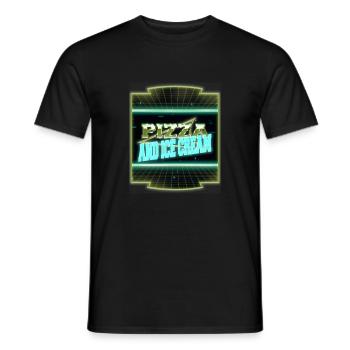 Pizzas Dessert Daycare Geek Valentines Day Shirt - Men's T-Shirt - black - Front - AI Model Male 178 light (178cm)