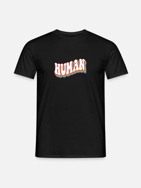 Human - Pride Rainbow LGBTQ+ - Men's T-Shirt - black