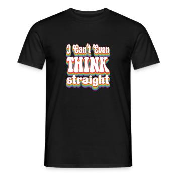 Ich denke nicht einmal an Rainbow LGBTQ+ - Männer T-Shirt - Schwarz - Vorne - AI Model Male 178 light (178cm)