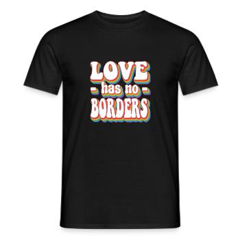 Love Has No Borders Pride Rainbow LGBTQ+ - Men's T-Shirt - black - Front - AI Model Male 178 light (178cm)