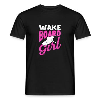 Wakeboard Fille Wakeboard Vintage Funny Wake - T-shirt homme - noir - Devant - AI Model Male 178 light (178cm)