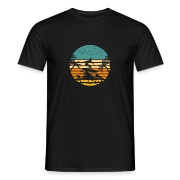 Vintage Surfer Retro Surfing Beach Lovers Surf - Men's T-Shirt - black - Front - AI Model Male 178 light (178cm)