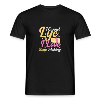 I Cannot Lye I Love Soap Making Soapmaking Soapmak - Men's T-Shirt - black - Front - AI Model Male 178 light (178cm)
