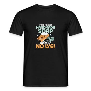 I Make The Best Handmade Soap Soapmaker Soapmaking - Men's T-Shirt - black - Front - AI Model Male 178 light (178cm)
