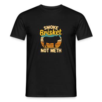 Smoke Brisket Not Meth Funny BBQ Lover Smoker - Männer T-Shirt - Schwarz - Vorne - AI Model Male 178 light (178cm)