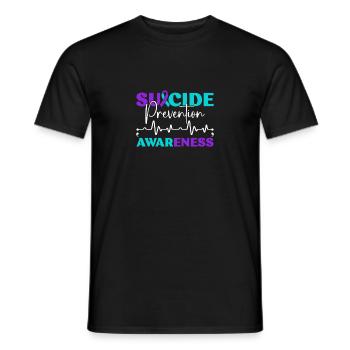 Sunflower Suicide Prevention Suicide Education - T-shirt homme - noir - Devant - AI Model Male 178 light (178cm)