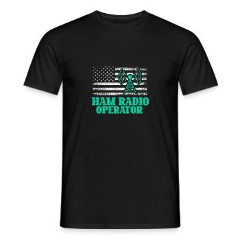 Amateur Radio Radio Funkter Cadeau - T-shirt homme - noir - Devant - AI Model Male 178 light (178cm)