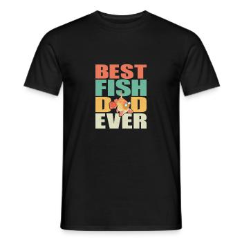 Best Fish Dad Ever Aquarium Owner Fish Keeping - Männer T-Shirt - Schwarz - Vorne - AI Model Male 178 light (178cm)