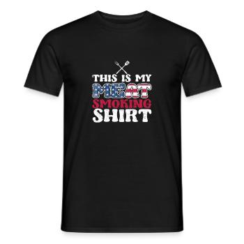 This Is My Meat Smoking Shirt Lustig BBQ Smoker - Männer T-Shirt - Schwarz - Vorne - AI Model Male 178 light (178cm)