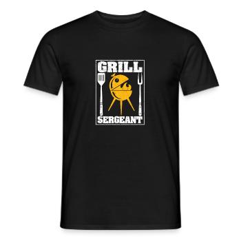 Grill Sergeant Funny BBQ Grill Meat Lovers - Men's T-Shirt - black - Front - AI Model Male 178 light (178cm)