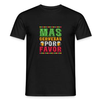 Mas Cervezas Por Favor Party Cinco De Mayo - T-shirt homme - noir - Devant - AI Model Male 178 light (178cm)