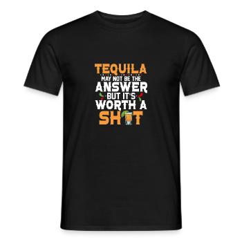 Tequila May Not Be The Answer Cinco De Mayo Party - Men's T-Shirt - black - Front - AI Model Male 178 light (178cm)