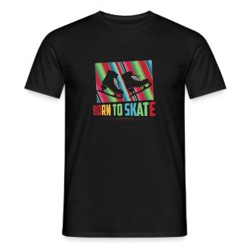Born To Skate Figure Ice Skating - Men's T-Shirt - black - Front - AI Model Male 178 light (178cm)