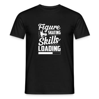 Chargement des habiletés de patinage artistique.... Patineur sur glace - T-shirt homme - noir - Devant - AI Model Male 178 light (178cm)
