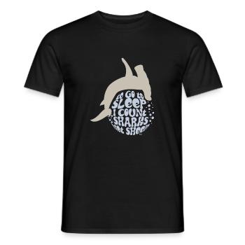 Taucher Spruch für Hai-Fanatiker - Männer T-Shirt - Schwarz - Vorne - AI Model Male 178 light (178cm)