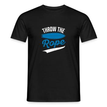 Throw the Rope Wake Surf Bootfahren Funny Wakesurf - Männer T-Shirt - Schwarz - Vorne - AI Model Male 178 light (178cm)