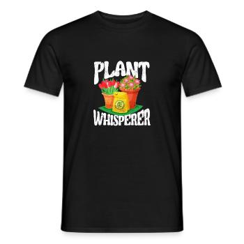 Plant Whisperer Plant Lovers Funny - Men's T-Shirt - black - Front - AI Model Male 178 light (178cm)