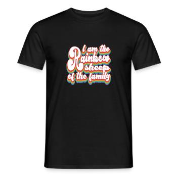 Je suis le mouton arc-en-ciel de la famille - Pride - T-shirt homme - noir - Devant - AI Model Male 178 light (178cm)
