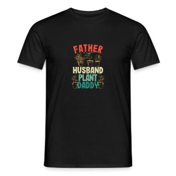 Père Mari Plante Papa Drôle de paysage - T-shirt homme - noir - Devant - AI Model Male 178 light (178cm)