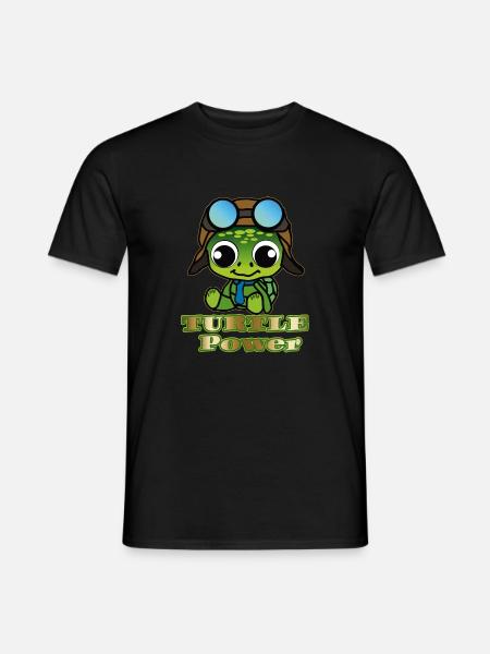 Turtle Power - Männer T-Shirt - Schwarz