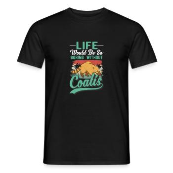 Coati Gift Proboscis Coati - Men's T-Shirt - black - Front - AI Model Male 178 light (178cm)
