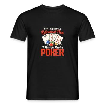 Oui, j’ai un plan de retraite Gambling Poker pl - T-shirt homme - noir - Devant - AI Model Male 178 light (178cm)